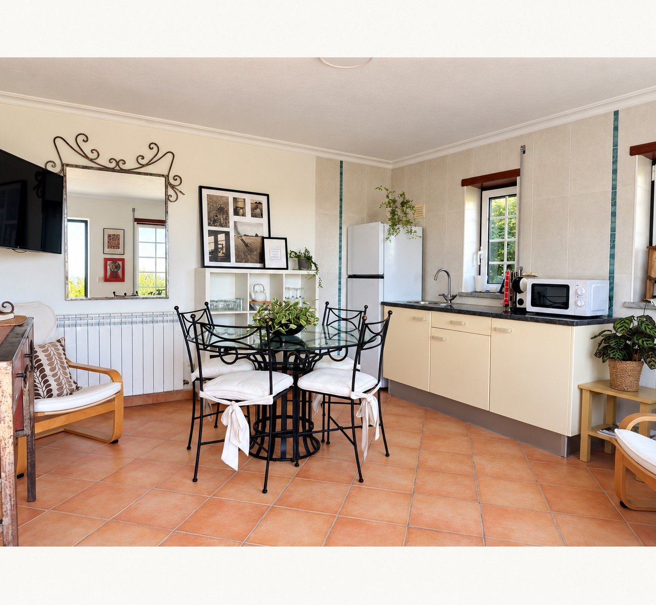 Guest apartment kitchen and living space